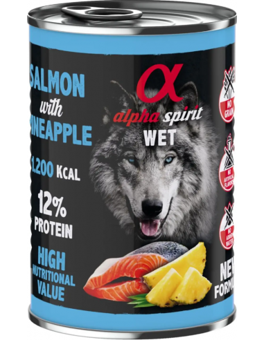 Alpha Spirit Adult Salmon with Pineapple 400 gr. 8437015969077
