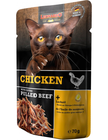 Leonardo Pouch Chicken With Pulled Beef 70 gr Leonardo Pouch Chicken With Pulled Beef 70 gr