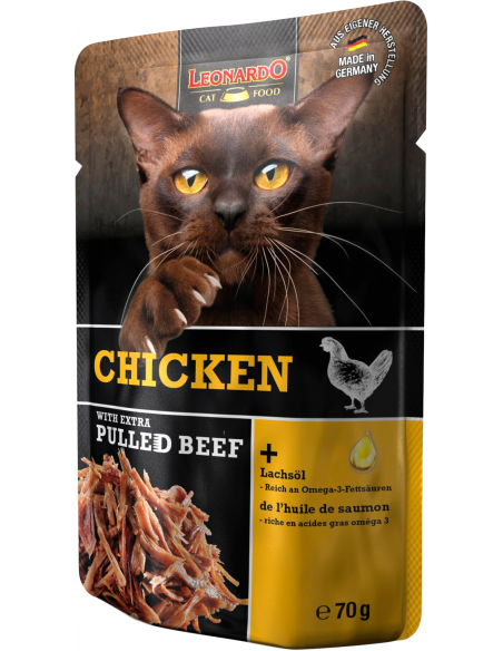 Leonardo Pouch Chicken With Pulled Beef 70 gr