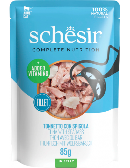 Schesir Cat Atún y Lubina 85 gr. EAN 8005852171054