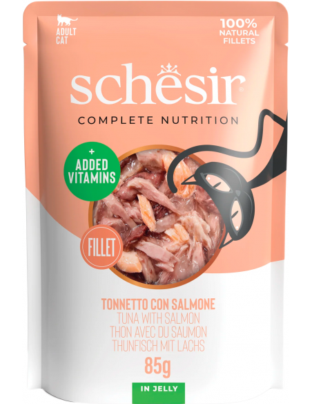 Schesir Cat Tonyina amb Salmó 85 gr. EAN 8005852171139