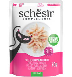 Schesir Cat Pollastre amb Pernil 70 gr. EAN 8005852121646