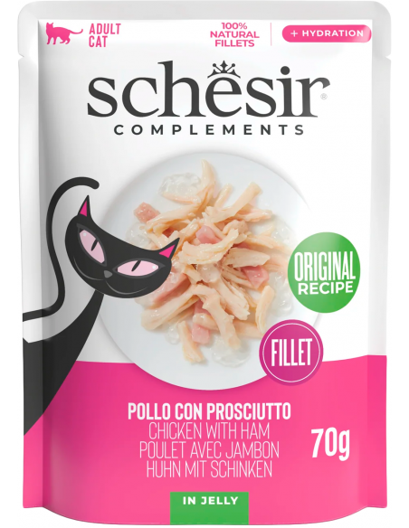 Schesir Cat Pollo con Jamón 70 gr. EAN 8005852121646