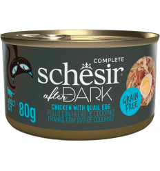 Schesir Cat After Dark Pollastre amb Ou de Guatlla Paté 80 gr. EAN 8005852121011