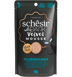 Schesir Cat After Dark Pollastre amb Ou de Guatlla Mousse 80 gr. EAN 8005852132208