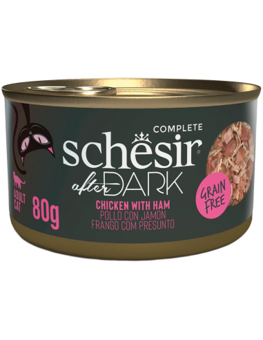 Schesir Cat After Dark Pollastre amb Pernil 80 gr. EAN 8005852212412
