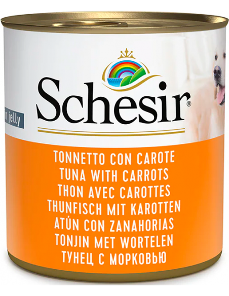 Schesir Dog Tonyina amb Pastanagues 285 gr. EAN 8005852280510