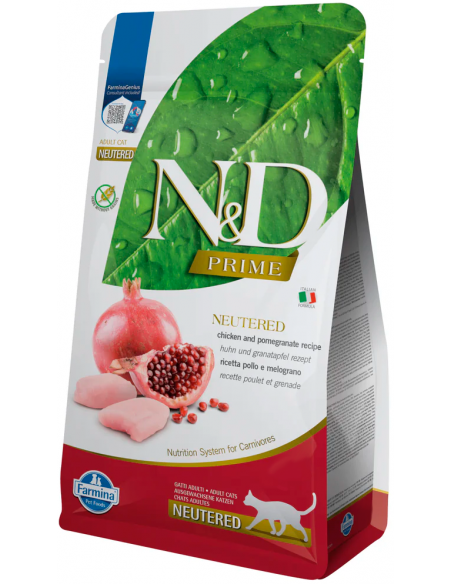 Farmina N&D Neutered Adult Pollo y Granada. EAN 8010276032690
