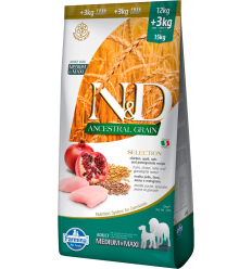 Farmina N&D Ancestral Grain Selection Adult Medium & Maxi. EAN 8010276038135