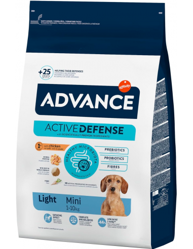 Advance Dog Adult Mini Light Pollastre i Arròs. EAN 8410650150222 / 8410650235301