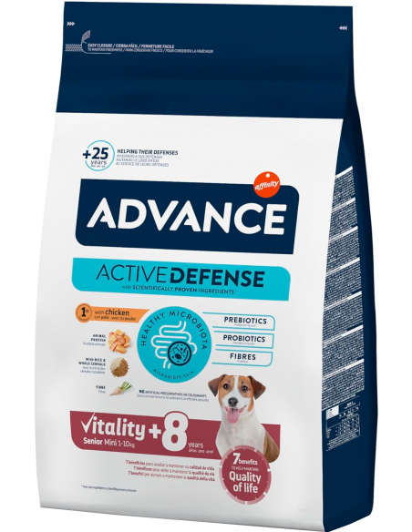 Advance Dog Senior Mini Pollo y Arroz. EAN 8410650150253