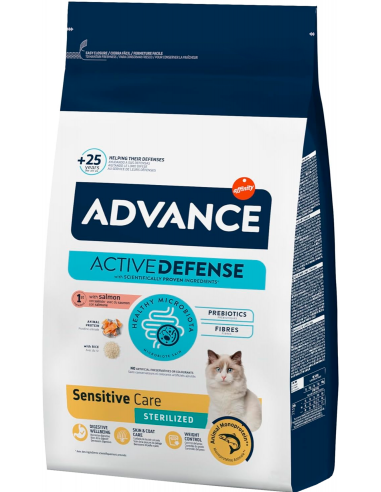 Advance Cat Adult Sensitive Sterilized Salmó. EAN 8410650167886 / 8410650167909 / 8410650218663