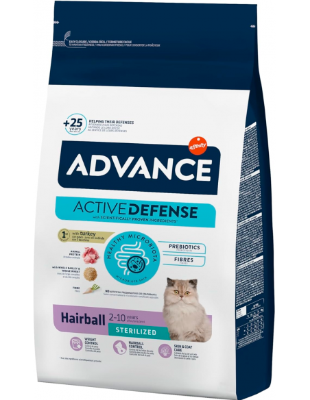 Advance Cat Adult Sterilized Hairball Gall Dindi. 8410650218649 / 8410650218656 / 8410650634784