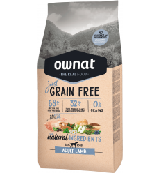 Ownat Dog Adult Grain Free Just Cordero. EAN 8429037016433 / 8429037016440