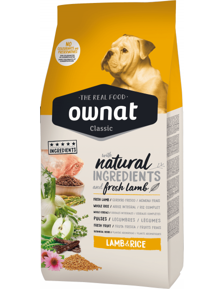 Ownat Classic Adult Cordero y Arroz. EAN 8429037016136 / 8429037016112 / 8429037014699