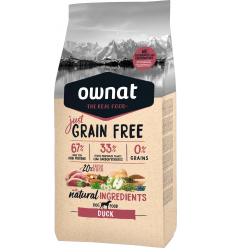 Ownat Dog Adult Grain Free Just Pato. EAN 8429037014101 / 8429037014118