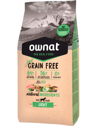 Ownat Dog Adult Grain Free Just Light. 8429037015108 / 8429037015115