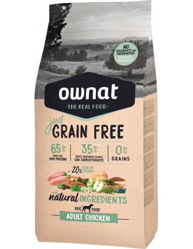 Ownat Dog Adult Grain Free Just Chicken. EAN 8429037016419 / 8429037016426