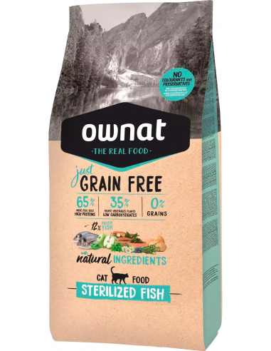 Ownat Cat Adult Grain Free Just Sterilized Fish. EAN 8429037015139 / 8429037015146 / 8429037015122