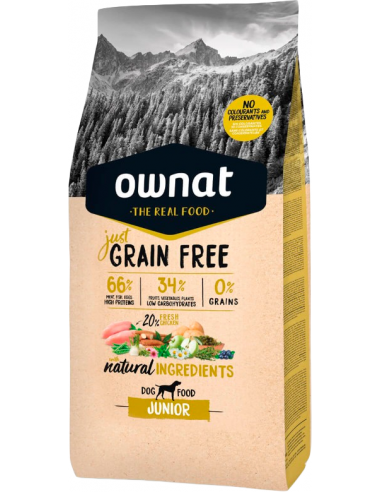 Ownat Dog Junior Grain Free Just. EAN 8429037015092 / 8429037015085