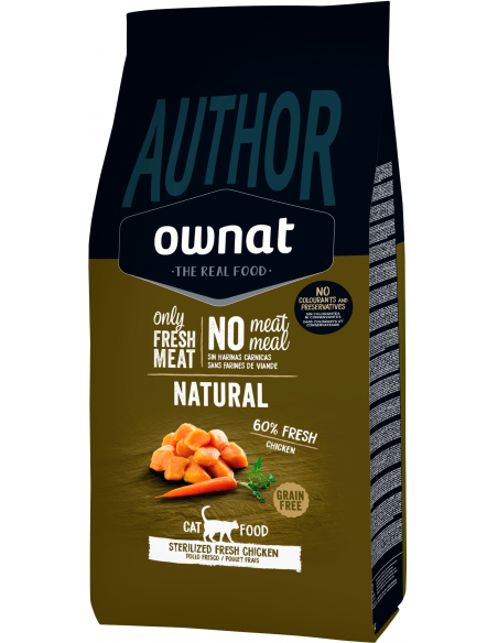 Ownat Cat Adult Author Sterilized Pollo Fresco. EAN 8429037015269 / 8429037015252