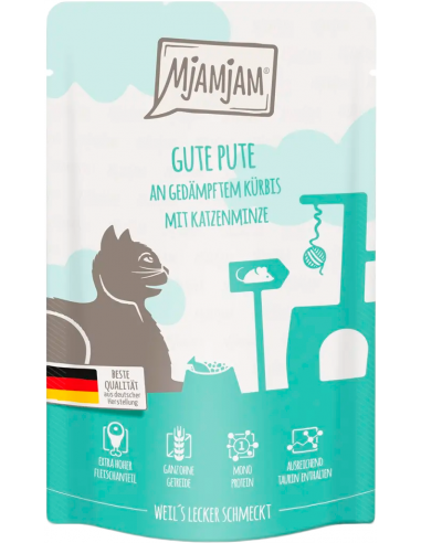 MjAMjAM Cat Adult Pavo con Calabaza al Vapor 125 gr. EAN 4260512870676