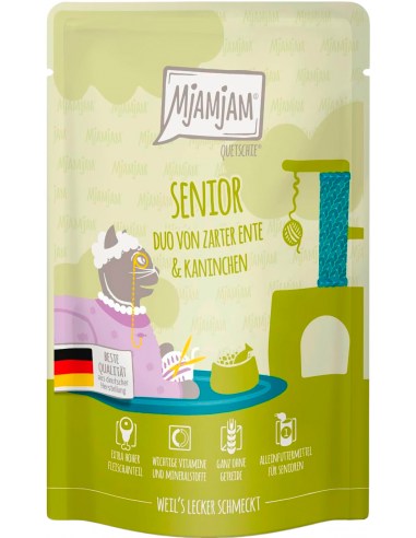 MjAMjAM Cat Senior Duo Ànec i Conill 125 gr. EAN 4255634605664