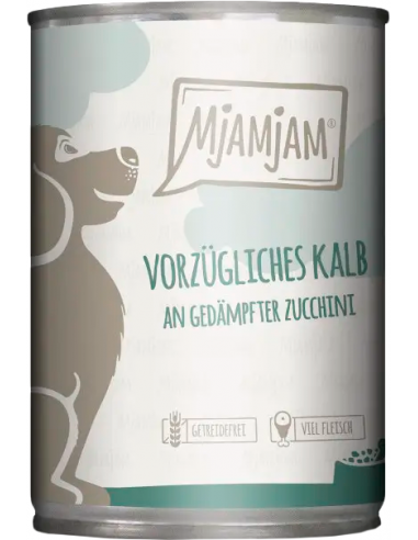 MjAMjAM Dog Vedella amb Carbassó al Vapor 400 gr. EAN 4260512871079