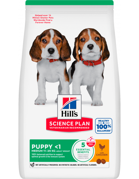 Hill`s Science Plan Dog Puppy Medium Pollastre / 052742025728