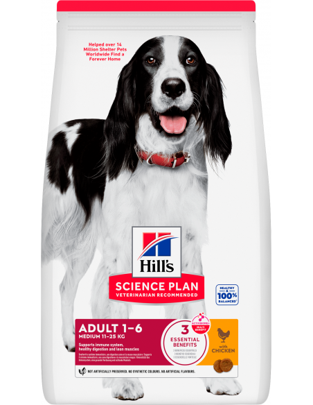 Hill`s Science Plan Dog Adult Medium Pollo