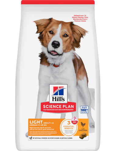 Hill`s Science Plan Dog Light Adult Medium