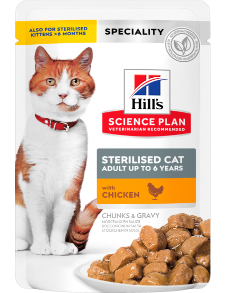 Hill`s Science Plan Cat Adult Sterilised Gravy Pollastre