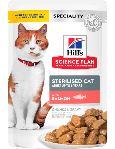 Hill`s Science Plan Cat Adult Sterilised Gravy Salmón 85 gr. EAN 052742194202