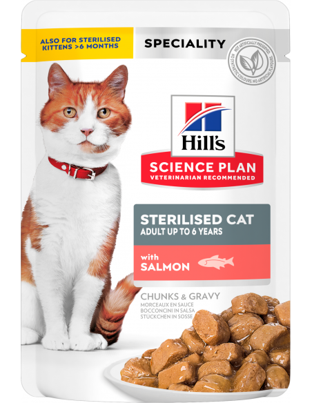 Hill`s Science Plan Cat Adult Sterilised Gravy Salmó 85 gr. EAN 052742194202