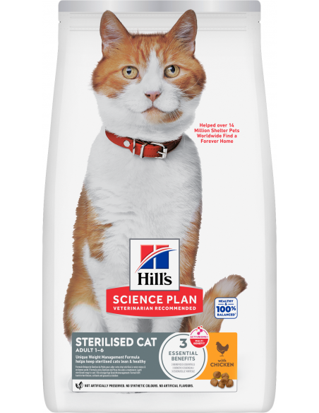 Hill`s Science Plan Cat Adult Sterilised Pollo