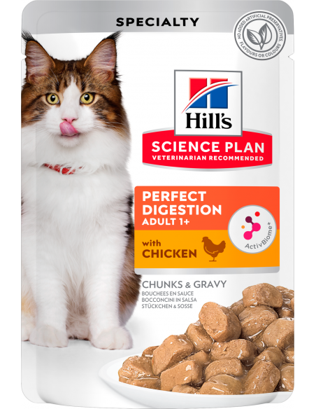 Hill`s Science Plan Cat Adult Perfect Digestion Gravy Pollo