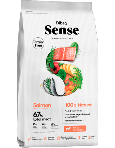 Dibaq Sense Adult Grain Free Salmón. EAN 8424160024409 / 8424160024416