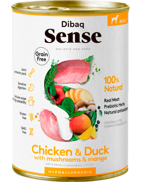Dibaq Sense Adult Grain Free Pollo y Pato Paté 380 gr. EAN 8424160024430