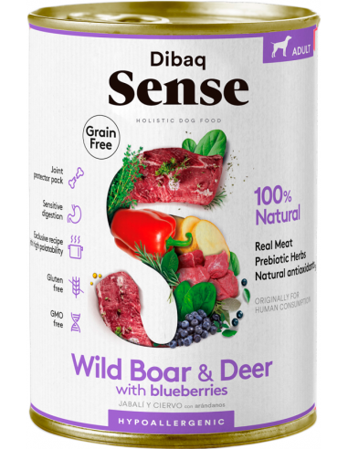 Dibaq Sense Adult Grain Free Senglar i Cèrvol Paté 380 gr. EAN 8424160024461