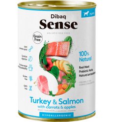 Dibaq Sense Puppy Grain Free Salmón y Pavo Paté 380 gr. EAN 8424160024423