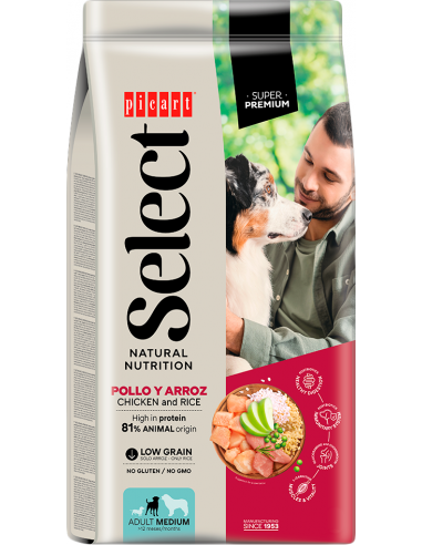 Picart Select Dog Adult Medium Pollastre i Arròs