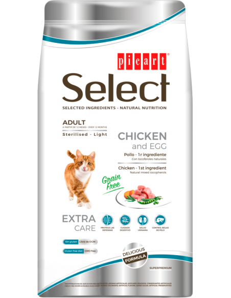 Picart Select Cat Adult Grain Free Sterilised Pollastre