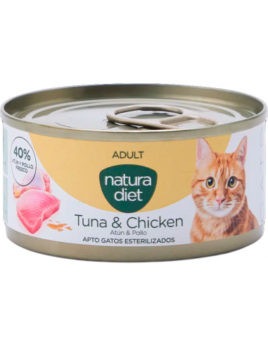 Dingo Natura Diet Cat Adult Esterilizado Atún y Pollo 85 gr