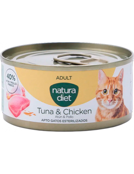 Dingo Natura Diet Cat Adult Esterilizado Tonyina i Pollastre 85 gr
