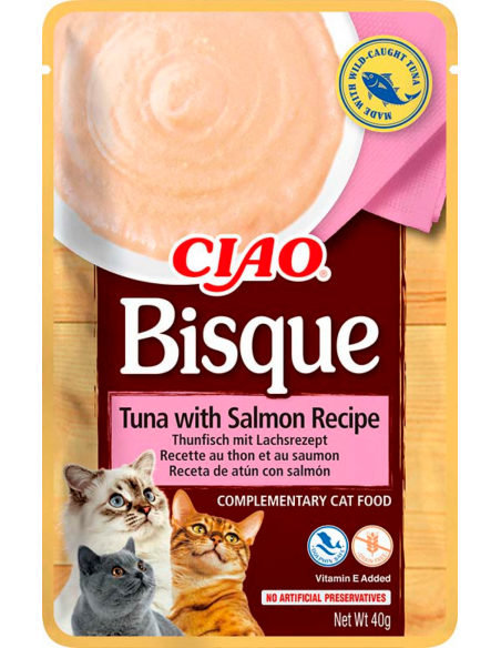 Ciao Cat Bisque Atún y Salmón 40 gr. EAN 4262365738523