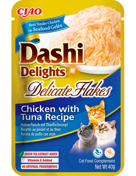 Ciao Cat Dashi Delights Delicate Flakes Pollastre amb Tonyina 40 gr. EAN 4262365731043