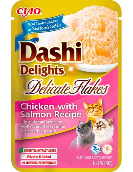 Ciao Cat Dashi Delights Delicate Flakes Pollo con Salmón