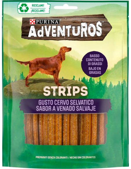 Purina Adventuros Dog Adult Strips Cérvol 90 gr. EAN 7613034995414