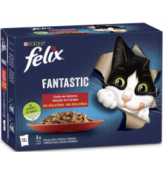 Purina Felix Fantastic Festín de Sabores en Gelatina 12 x 85 gr. EAN 7613287495228