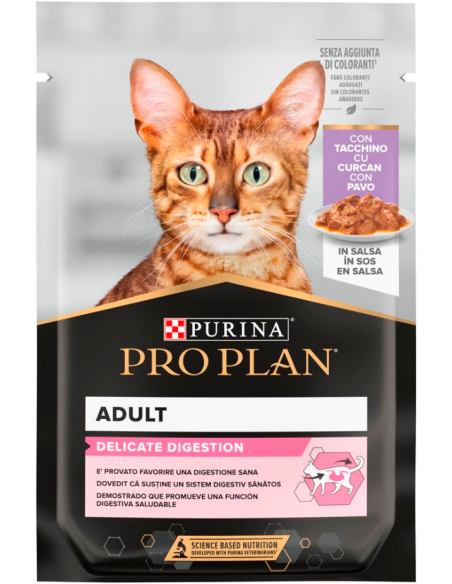 Purina Pro Plan Cat Adult Delicate Gall Dindi en Salsa